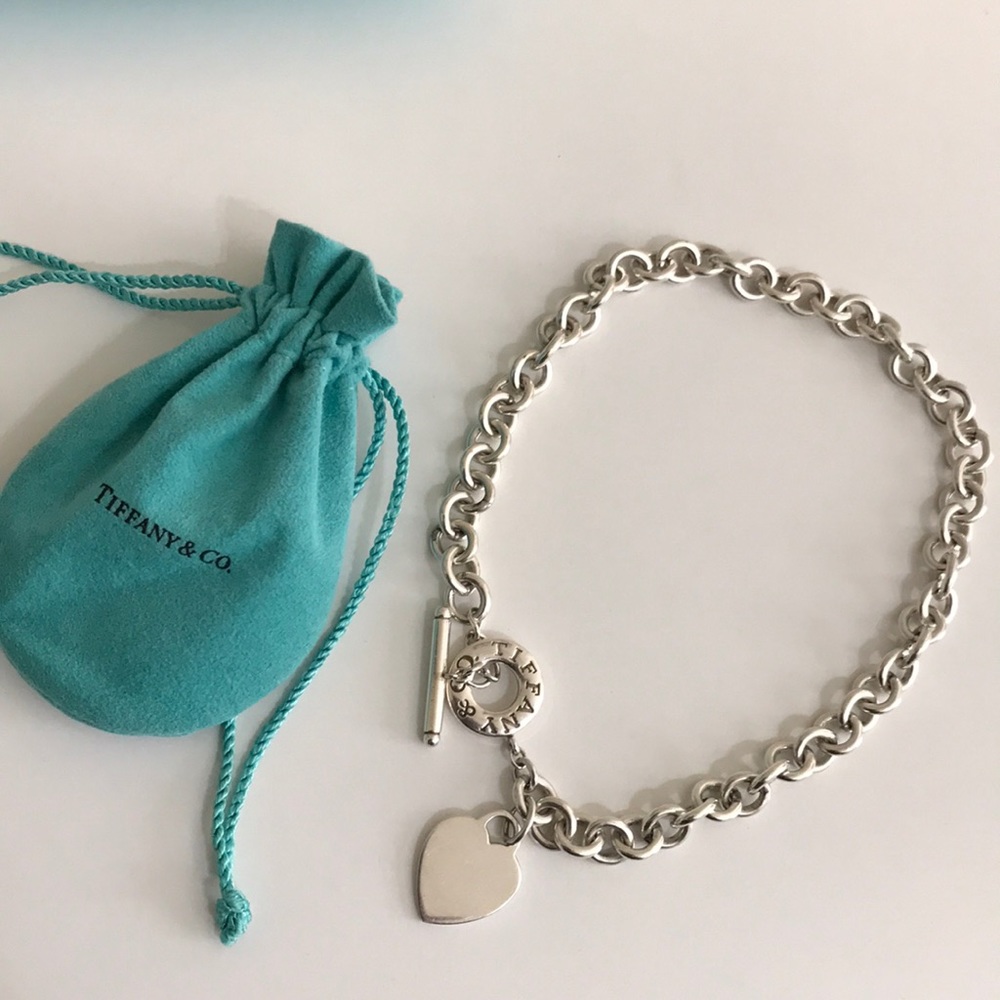 Vintage Tiffany & Co. Heart Tag Toggle Choker